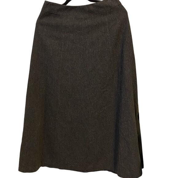 Y2K Eddie Bauer Womens Size 6 A Line Maxi Skirt Wool Blend Gray Career Academia - Picture 1 of 7